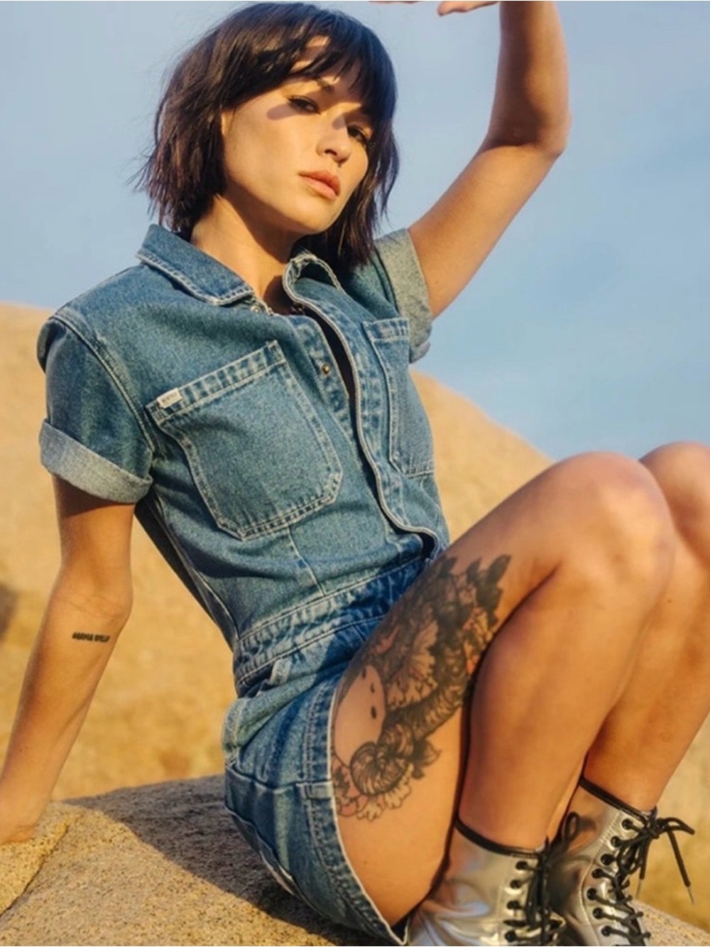 Atwyld Denim Station Romper